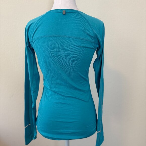 Nike Miler Long Sleeve Running Top | Turquoise | Sz XS | Lightweight Performance - Picture 3 of 5